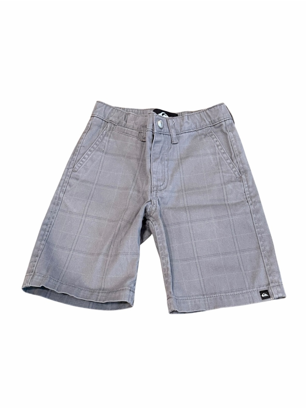 Quiksilver, Boys Gray Plaid Khaki Style Shorts, Size 4T